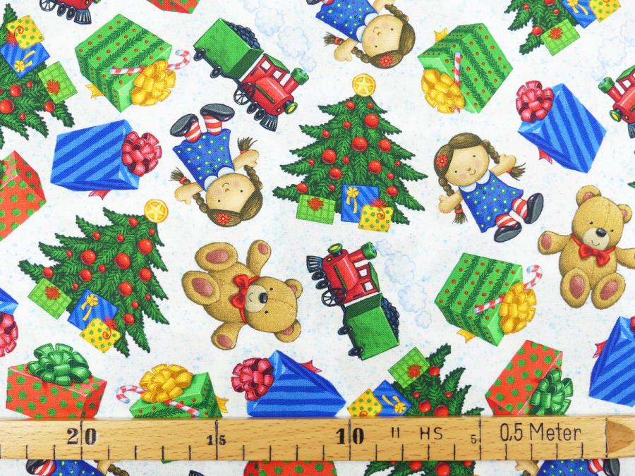 Patchworkstoff Quilung Treasures Weihnachten mit Maß